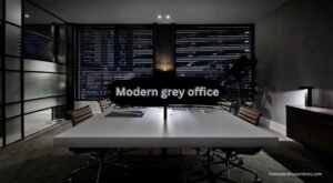 modern grey office